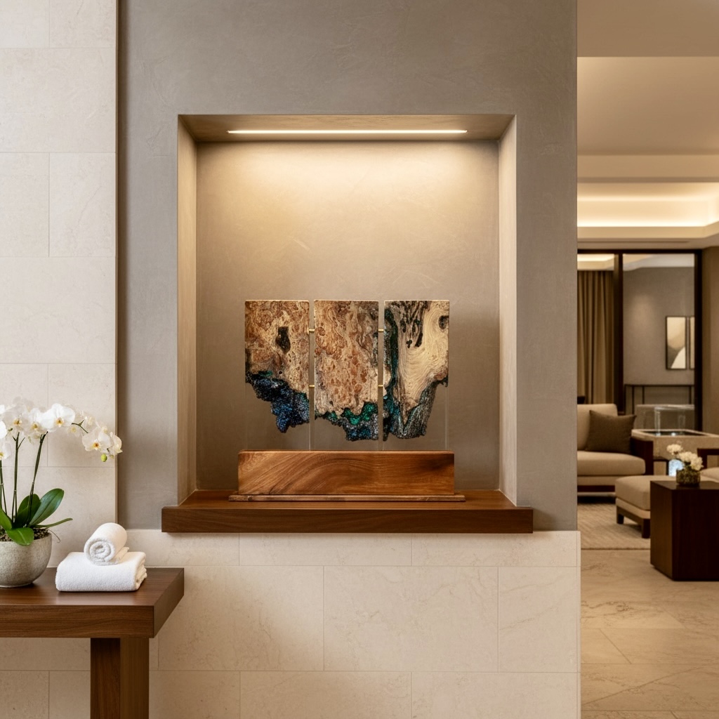 Atmospheric chameleon wall sconce light