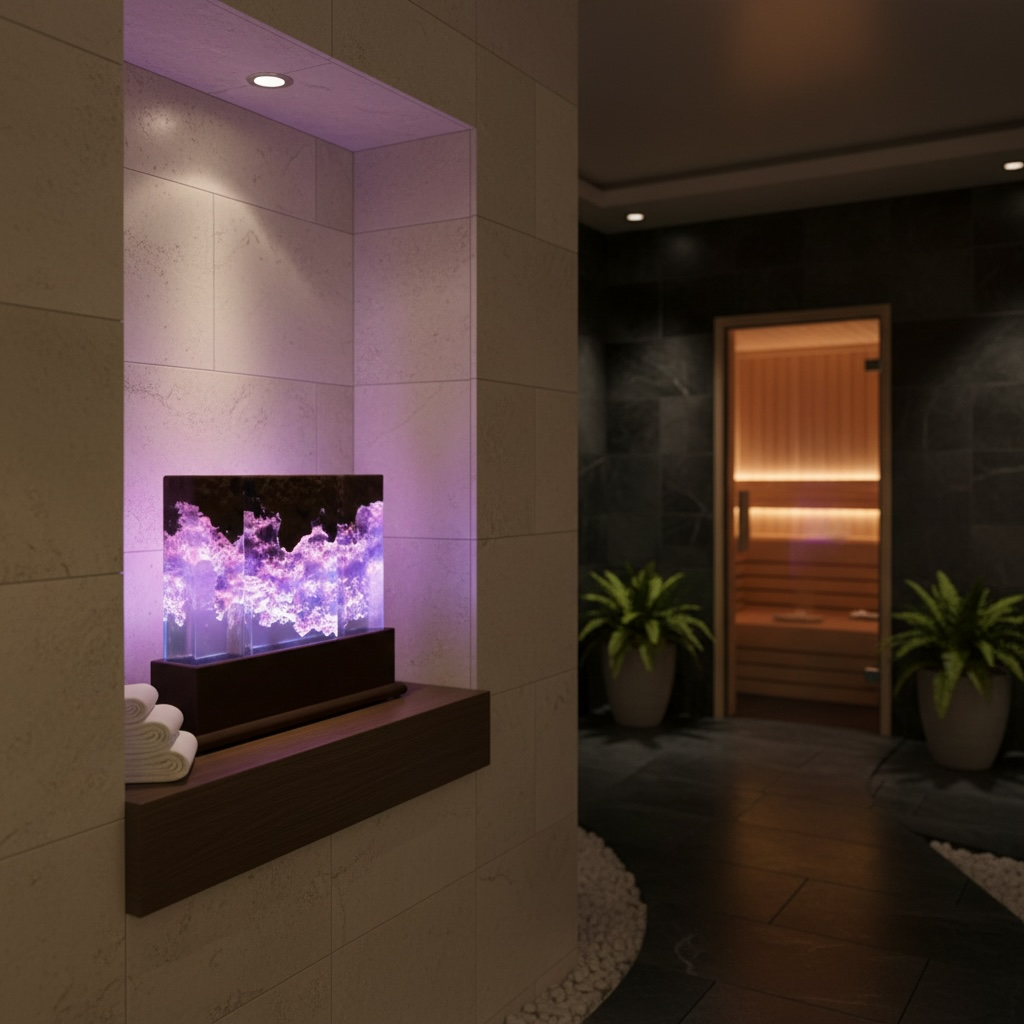 Sculptural geometric chameleon lighting piece