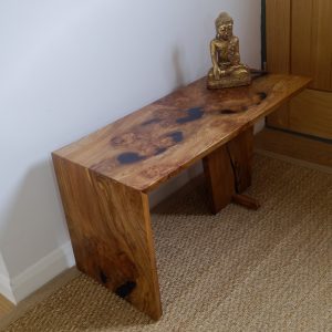 Burr Elm Waterfall Table with Figure