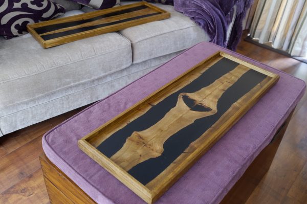 Black River Ottoman Tray Showing 'Book Matching'