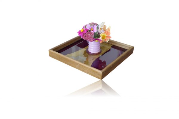 Smaall Ottoman Tray without Background with Flowers