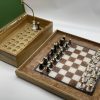 Chess Box with Spare Queens and Pieces on Board