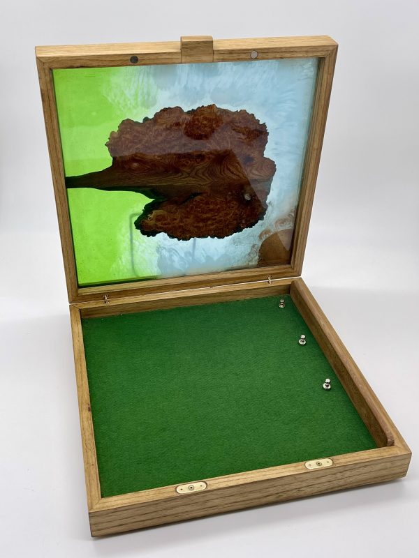 Tree Art Trinket box showing Inside Detail