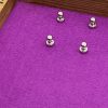 Close Up Inside of Jewellery Armoire with Purple Felt and Magnet Hooks