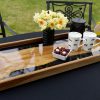 Book Matched Tray with Flowers, and Easter Eggs