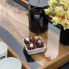 Tray with Cafetiere, cakes and Flowers