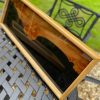 Close Up of Rectangular Tray made from Scottish Elm and Black Resin