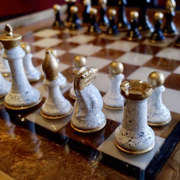 Close Up of DAMA Designs Chess Pieces