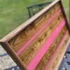 Elm and Pink Resin Ottoman Tray