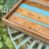 Elm and Turquoise Tray on Garden Table
