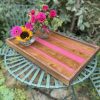 Elm Tray with Flowers