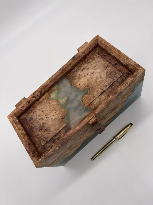Burr Elm and Resin Box Top