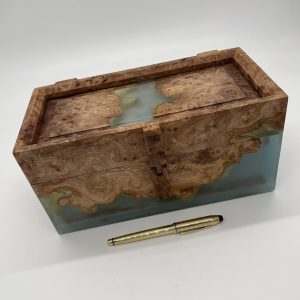 Burr Elm and Frosted Resin Box