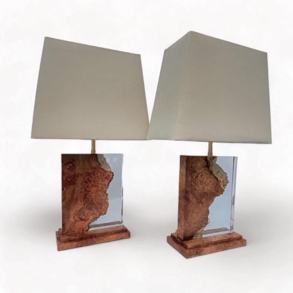 Side view of a pair of London Plane lamps